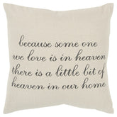 Gray Cream Heaven In Our Home Throw Pillow